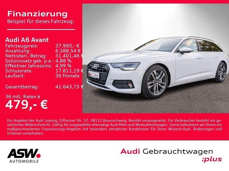 Gebraucht Audi A6 Sport 299 PS (219 kW) 2022 Gletscherweiß metallic Kombi