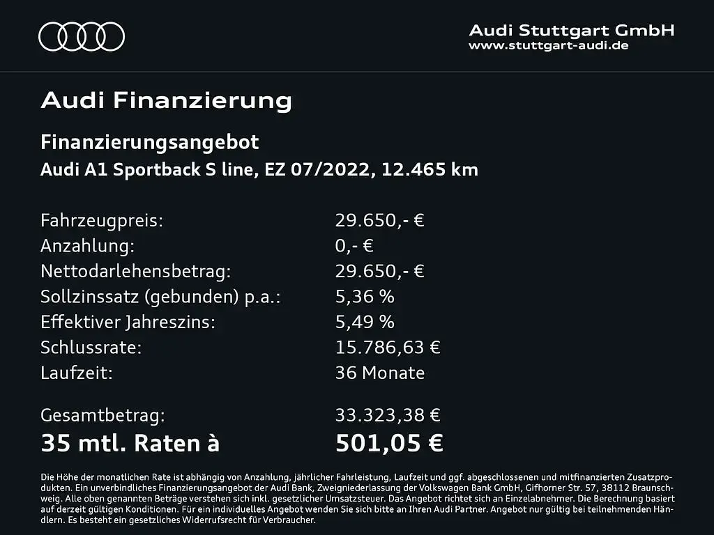 Gebraucht Audi A1 Sportback Ambiente 207 PS (152 kW) 2022 Misanorot perleffekt Kleinwagen
