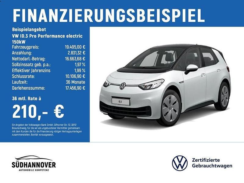 Gebraucht VW ID.3 Pro Performance 150 kW (204 PS) 2022 Weiß Kleinwagen