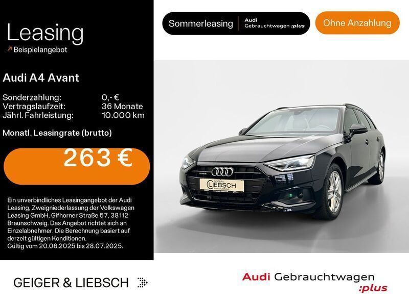 Mythosschwarz metallic Gebraucht 2024 Audi A4 Advanced Kombi | 36.999 € (Fairer Preis) - Bild 1/4