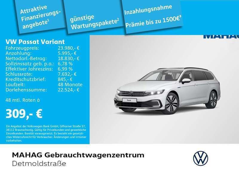 Weiß Gebraucht 2021 VW Passat GTE Kombi | 23.980 € (Fairer Preis) - Bild 1/2