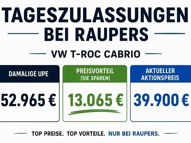 Neu VW T-Roc Cabriolet R-line 150 PS (110 kW) 2026 Rot Cabrio