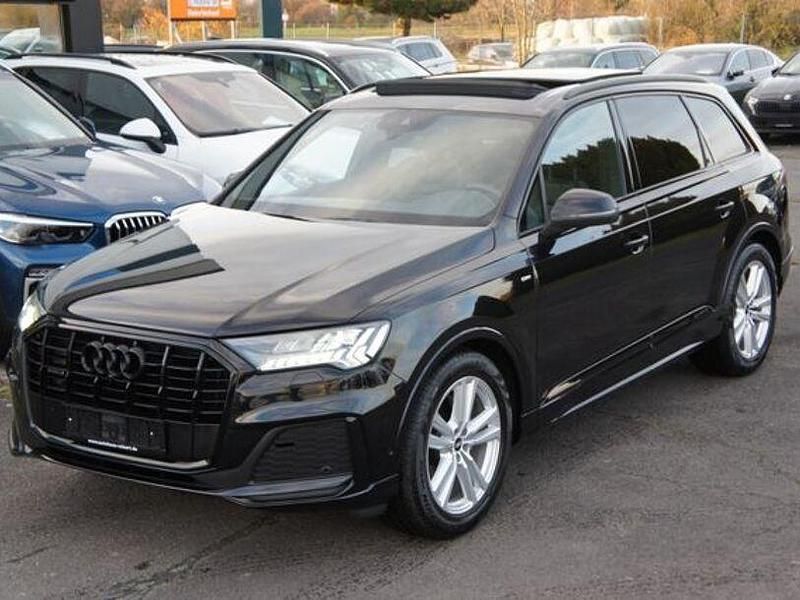 Orcaschwarz/deep black Gebraucht 2021 Audi Q7 S-Line SUV | 48.774 € (Superpreis) - Bild 1/4
