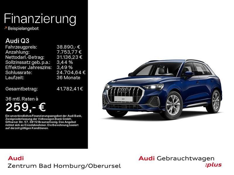 Navarrablau metallic Gebraucht 2025 Audi Q3 S-Line SUV | 38.890 € (Guter Preis) - Bild 1/4