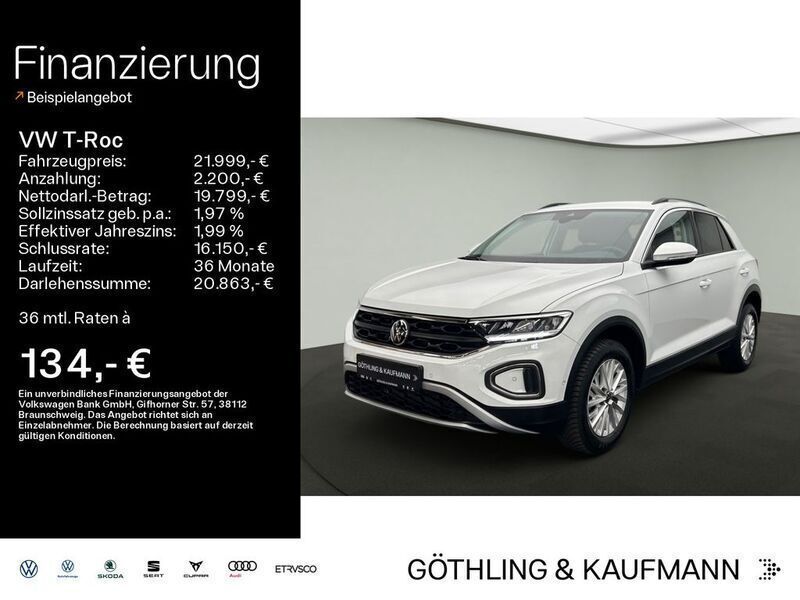 Weiß Gebraucht 2024 VW T-Roc Life SUV | 21.999 € (Guter Preis) - Bild 1/4