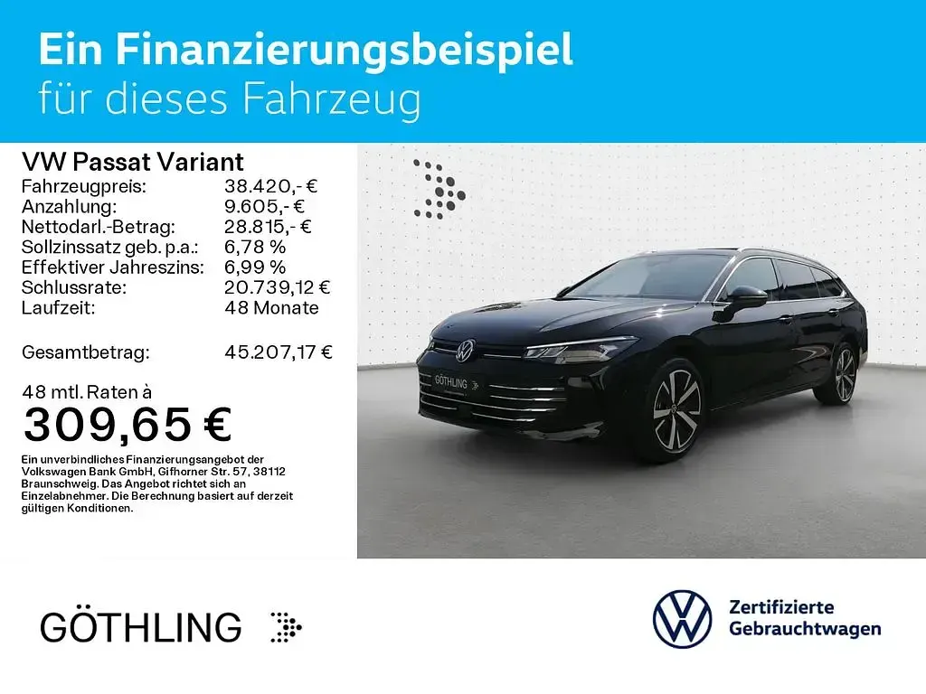 Gebraucht VW Passat Business 150 PS (110 kW) 2025 Schwarz Kombi