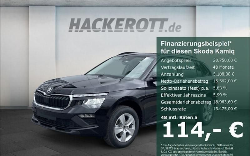 Schwarz Gebraucht 2024 Skoda Kamiq Essence SUV | 20.750 € (Fairer Preis) - Bild 1/4