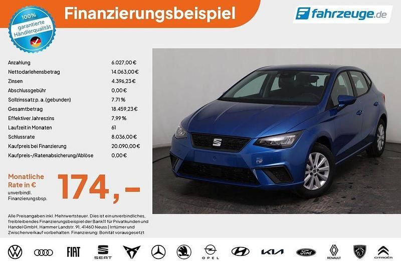 Neu Seat Ibiza Style Plus 95 PS (69 kW) 2026 Blau Limousine