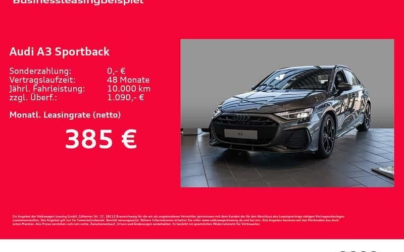 Grau Neu 2025 Audi A3 Sportback S-Line Limousine | 36.980 € (Superpreis) - Bild 1/4