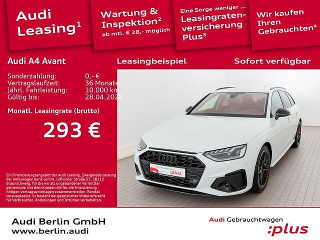 Gletscherweiß metallic Gebraucht 2024 Audi A4 S-Line Kombi | 34.900 € (Fairer Preis) - Bild 1/2