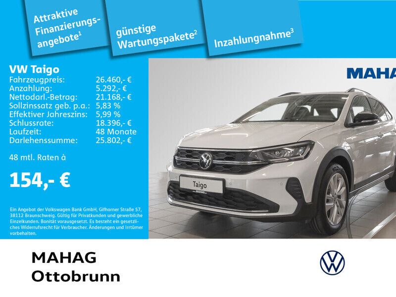 Weiß Gebraucht 2022 VW Taigo Life SUV | 27.860 € (Teuer) - Bild 1/2