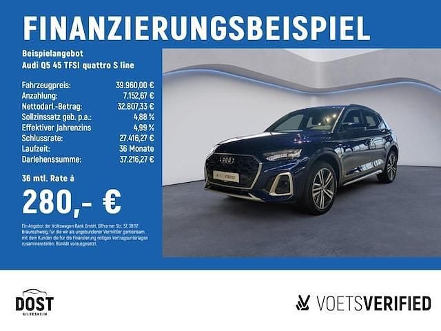 Gebraucht Audi Q5 S-Line 265 PS (194 kW) 2022 Navarrablau metallic SUV