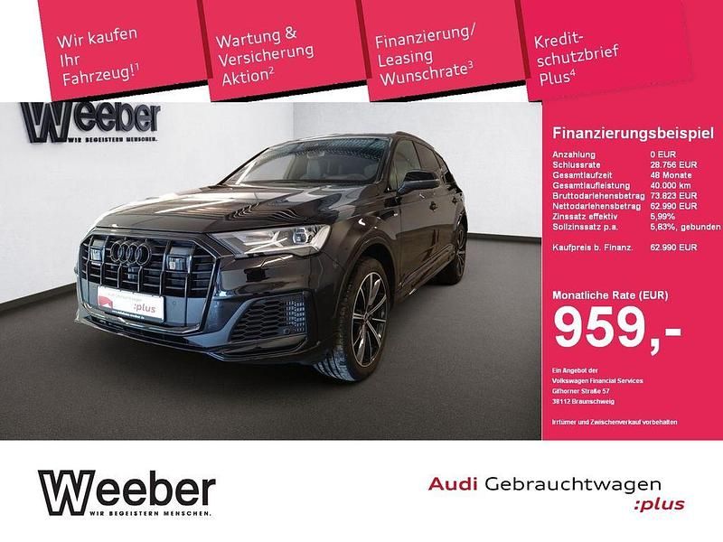 Schwarz Gebraucht 2022 Audi Q7 S-Line SUV | 62.990 € (Etwas zu teuer) - Bild 1/4