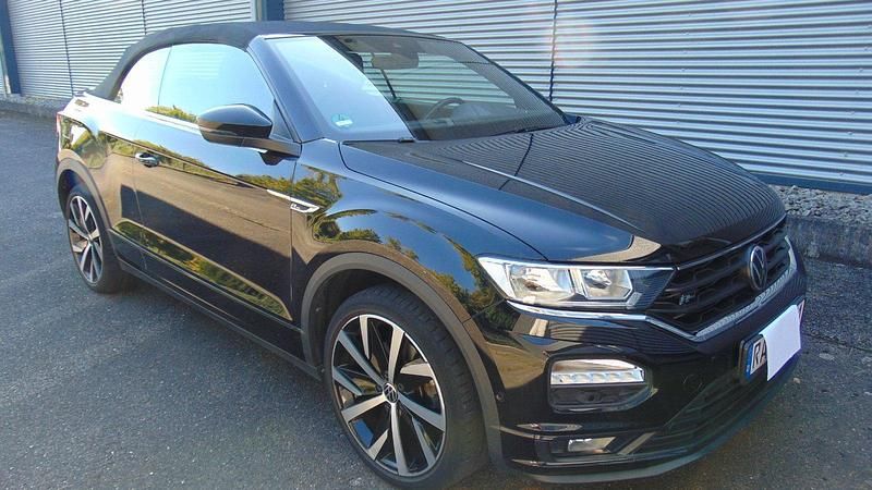 Schwarz Gebraucht 2021 VW T-Roc Cabriolet R-line Cabrio | 27.500 € (Fairer Preis) - Bild 1/4