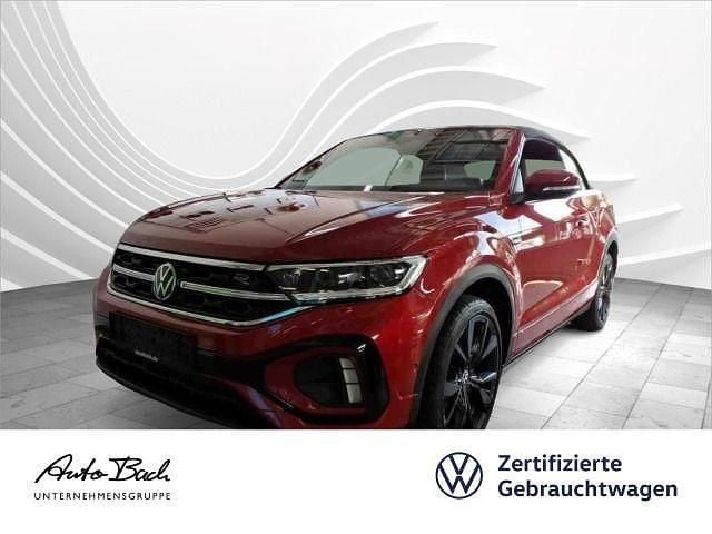 Rot (kings red metallic/schwarz) Gebraucht 2022 VW T-Roc Cabriolet R-line Cabrio | 27.980 € (Fairer Preis) - Bild 1/4
