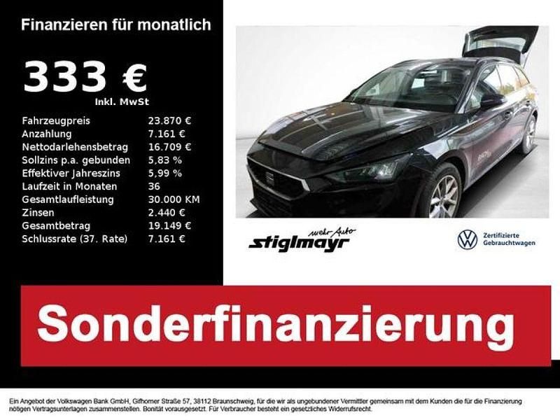Mitternachtsschwarz Gebraucht 2023 Seat Leon ST Style Kombi | 23.440 € (Guter Preis) - Bild 1/4