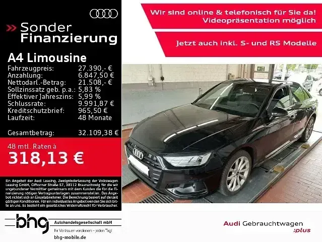 Gebraucht Audi A4 Advanced Plus 204 PS (150 kW) 2022 Limousine