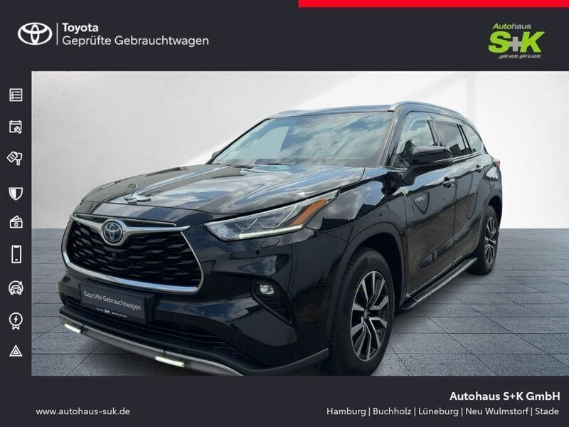 Tiefschwarz mica metallic Gebraucht 2021 Toyota Highlander Luxury SUV | 45.470 € (Fairer Preis) - Bild 1/4