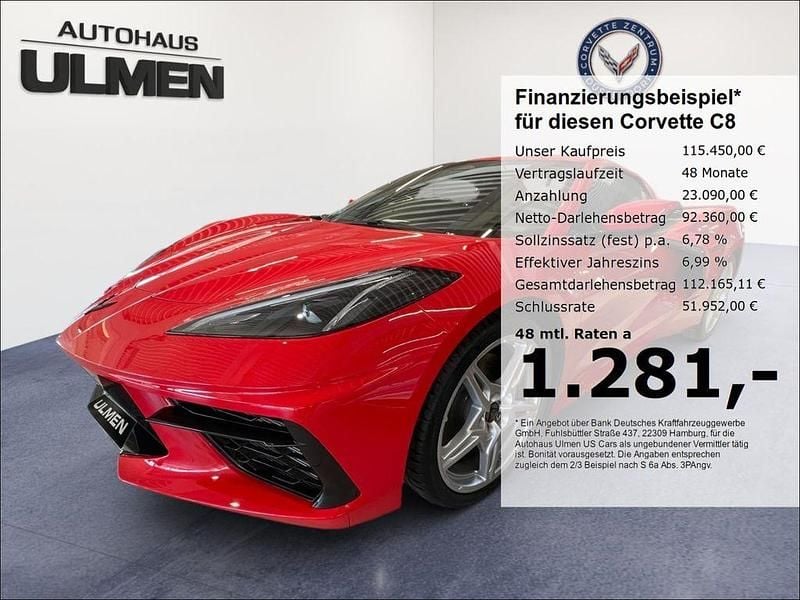 Rot Neu 2025 Corvette Stingray Cabrio | 115.450 € (Fairer Preis) - Bild 1/4