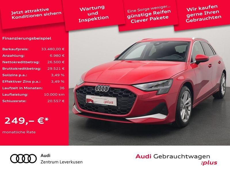 Progressivrot Gebraucht 2024 Audi A3 Sportback Advanced Limousine | 33.480 € (Fairer Preis) - Bild 1/4
