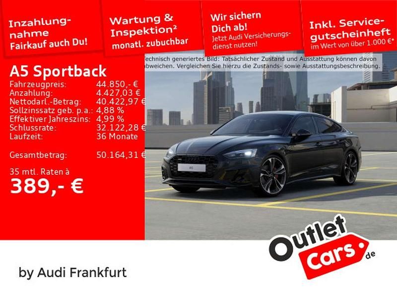 Mythosschwarz metallic Gebraucht 2024 Audi A5 S-Line Limousine | 44.850 € (Fairer Preis) - Bild 1/2