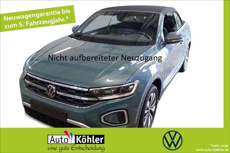 Petroleum blue metallic Gebraucht 2024 VW T-Roc Cabriolet Move Cabrio | 27.870 € (Guter Preis) - Bild 1/3