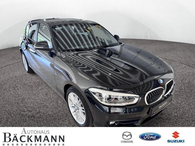 Schwarz Gebraucht 2017 BMW 118 Sport Line Kleinwagen | 17.450 € (Guter Preis) - Bild 1/4