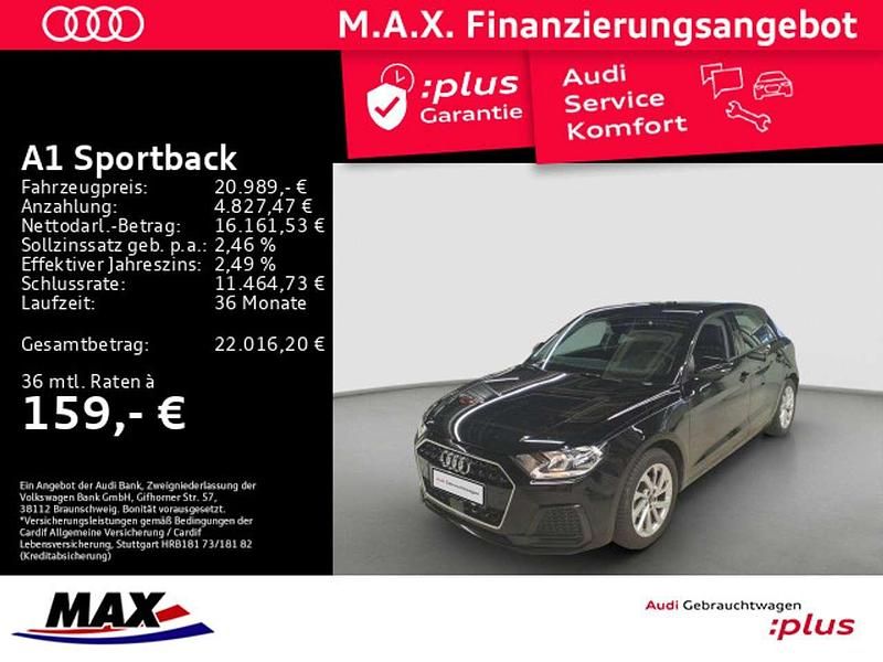 Mythosschwarz metallic Gebraucht 2024 Audi A1 Advanced Kleinwagen | 20.989 € (Guter Preis) - Bild 1/3