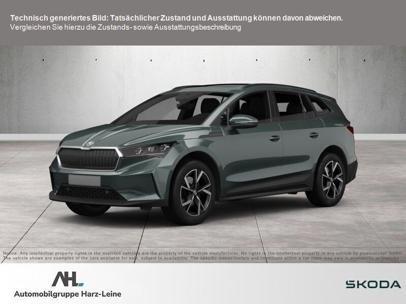 Grau Gebraucht 2021 Skoda Enyaq iV First Edition SUV | 32.440 € (Etwas zu teuer) - Bild 1/4