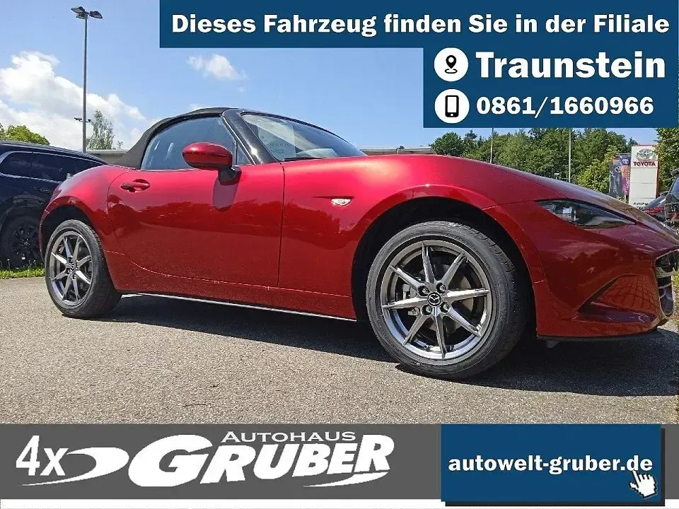 Neu Mazda MX5 Exclusive-Line 132 PS (97 kW) 2026 Soul red crystal m Cabrio
