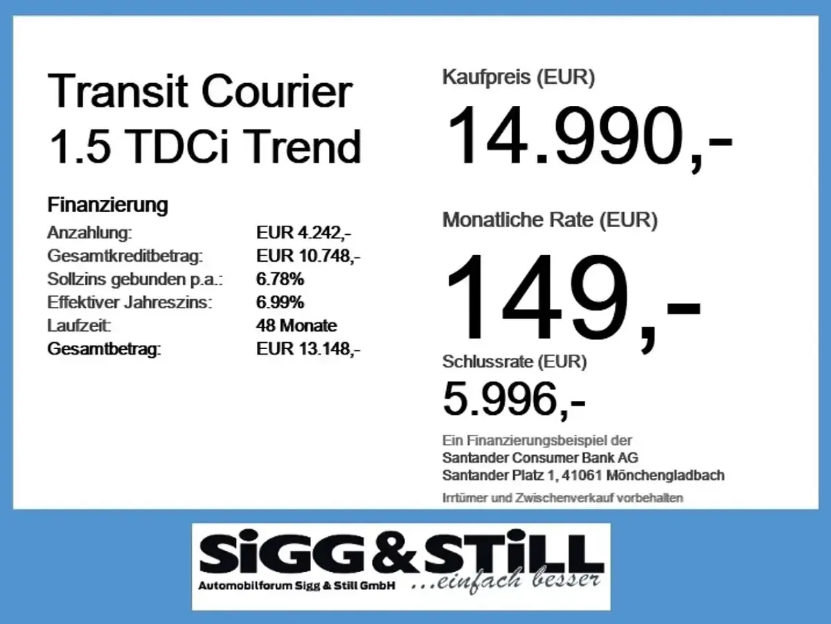 Gebraucht Ford Transit Trend 75 PS (55 kW) 2023 Frostweiß Kombi