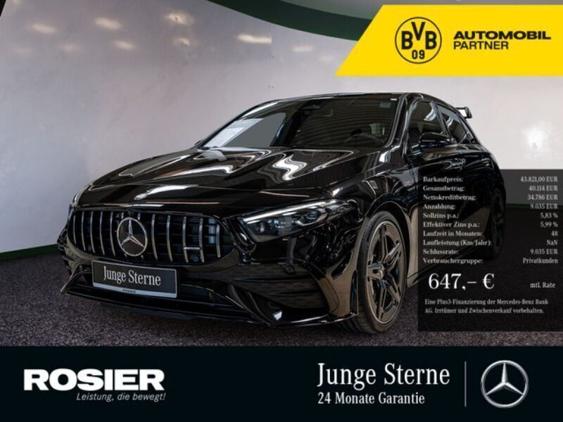 Schwarz / kosmosschwarz Gebraucht 2024 Mercedes A35 AMG Advanced Plus Limousine | 49.385 € (Etwas zu teuer) - Bild 1/4