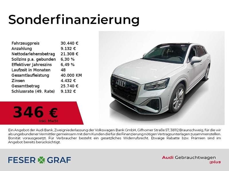 Gletscherweiß Gebraucht 2024 Audi Q2 Ambiente SUV | 30.440 € (Etwas zu teuer) - Bild 1/2