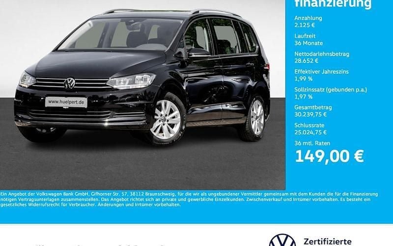 Deep black perleffekt Gebraucht 2024 VW Touran Comfortline Van / Kleinbus | 30.777 € (Guter Preis) - Bild 1/4