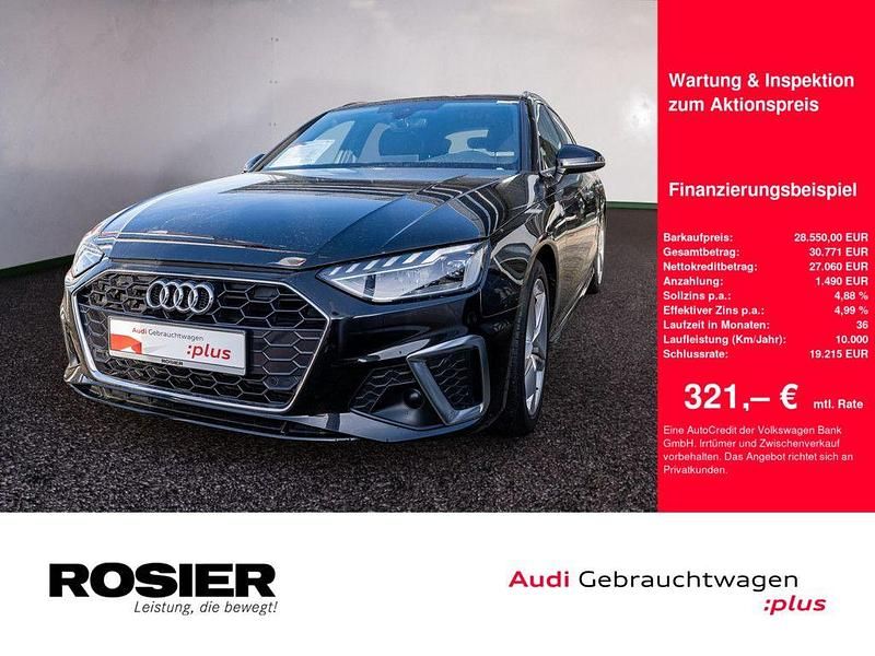 Schwarz / mythosschwarz Gebraucht 2023 Audi A4 S-Line Kombi | 28.550 € (Fairer Preis) - Bild 1/4