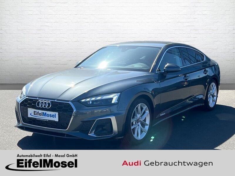 Grau Gebraucht 2023 Audi A5 Sportback S-Line Limousine | 37.390 € (Superpreis) - Bild 1/4
