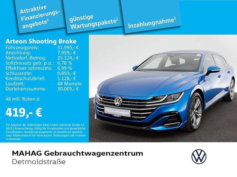Eisvogelblau metallic Gebraucht 2023 VW Arteon R-line Kombi | 31.995 € (Guter Preis) - Bild 1/2