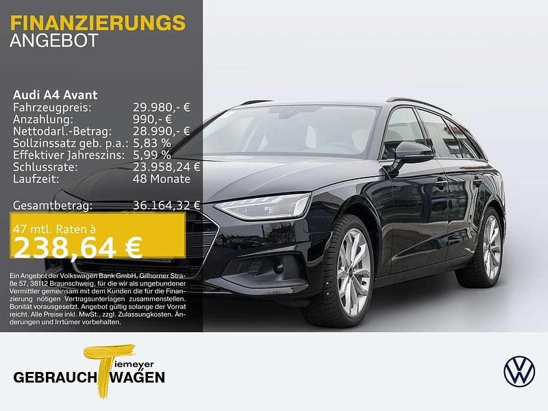 Brillantschwarz Gebraucht 2024 Audi A4 Kombi | 29.480 € (Superpreis) - Bild 1/4