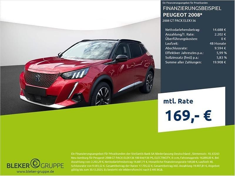 Rot Gebraucht 2021 Peugeot e-2008 GT SUV | 16.890 € (Fairer Preis) - Bild 1/3