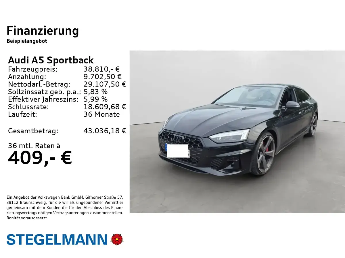 Gebraucht Audi A5 Sportback S-Line 204 PS (150 kW) 2023 Kleinwagen