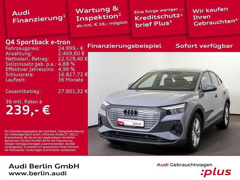 Grau Gebraucht 2022 Audi Q4 Sportback e-tron SUV | 24.250 € (Superpreis) - Bild 1/3