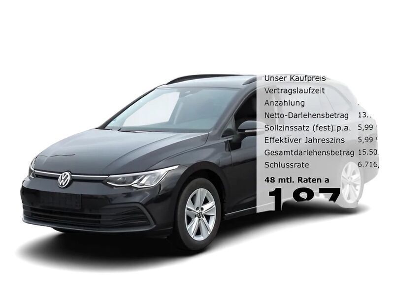 Schwarz Gebraucht 2021 VW Golf VIII Life Kombi | 17.949 € (Fairer Preis) - Bild 1/4