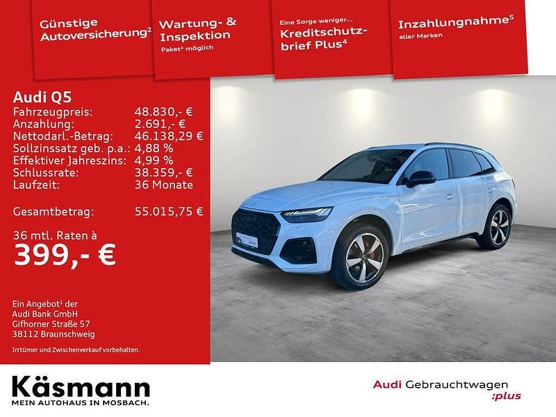 Gletscherweiß metallic Gebraucht 2024 Audi Q5 S-Line SUV | 48.830 € (Etwas zu teuer) - Bild 1/4