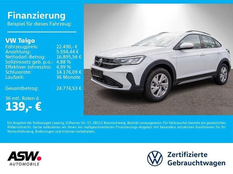 Pure white Gebraucht 2024 VW Taigo Life SUV | 22.490 € (Guter Preis) - Bild 1/4