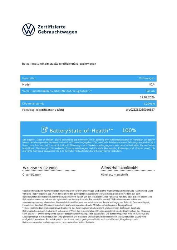 Gebraucht VW ID.4 Pure 124 kW (169 PS) 2025 Gletscherweiß metallic SUV