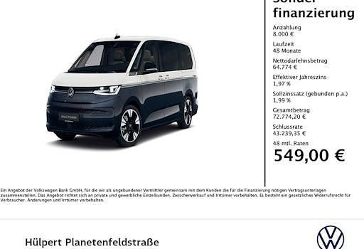 Neu VW Multivan 150 PS (110 kW) 2026 Blau Van