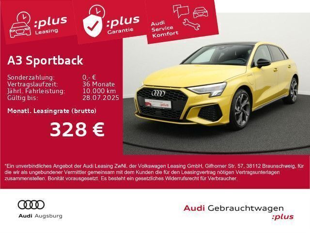 Pythongelb metallic Gebraucht 2024 Audi A3 Sportback e-tron S-Line Limousine | 38.910 € (Teuer) - Bild 1/4