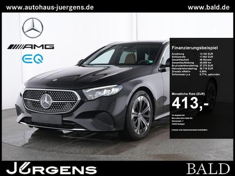 Schwarz obsidianschwarz metall Gebraucht 2024 Mercedes E300 Avantgarde Kombi | 43.880 € - Bild 1/4