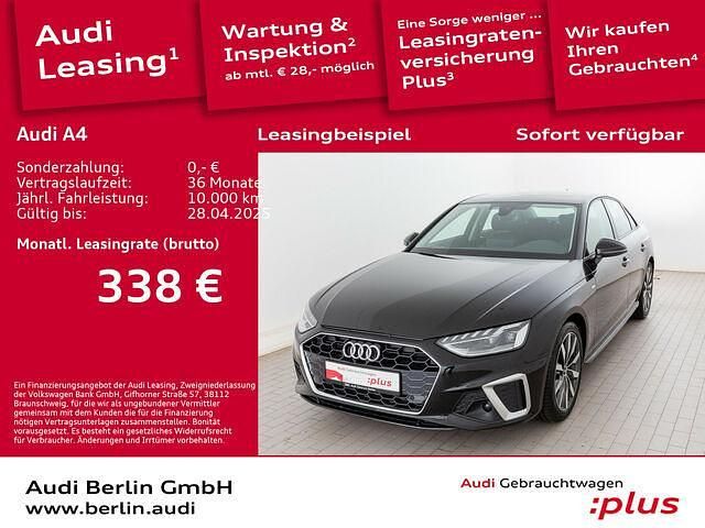 Mythosschwarz metallic Gebraucht 2024 Audi A4 S-Line Limousine | 33.500 € (Guter Preis) - Bild 1/2
