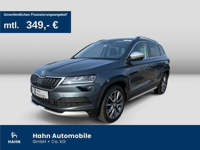 Quarzgrau metallic met. Gebraucht 2021 Skoda Karoq Scout 4x4 SUV | 27.930 € (Fairer Preis) - Bild 1/3